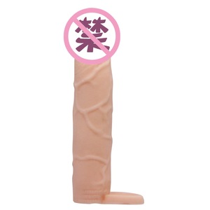 Sicheres Silikon Realistischer Dildo-Kondom für Männer zur Verzögerung des Samenergusses, Penisverlängerung, Sexspielzeug für Erwachsene, Masturbation - Product Image 2