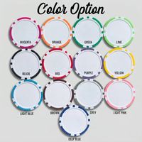 Jetons de poker ABS Premium 40 mm à huit rayures sans trou d'injection 11,5 g, personnalisables avec photo, texte, animaux de compagnie, ou illustrations d'anniversaire pour cadeau