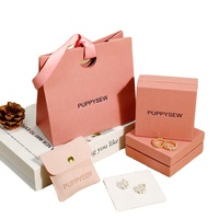 Sac en papier pour bijoux avec curseur Boîte à tiroirs pour bijoux et chiffon de nettoyage Anneau Boucle d'oreille Collier Parfum Cadeaux Emballage Boîte personnalisée lg