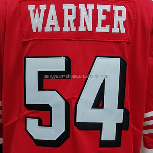 Camiseta de fútbol americano cosida de la mejor calidad alternativa roja lista para enviar Fred Warner - Product Image 1