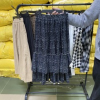 Jupes d'hiver d'occasion en balles, vente en gros, jupes imprimées de seconde main pour la revente