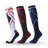 Chaussettes de compression de sport professionnelles élasticité mollet soutien Long Tube éponge bas haut équipage pour le corps extérieur d'hiver
