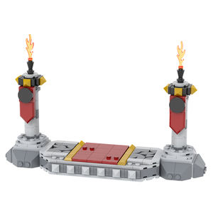 Base di Bowser di <span class=keywords><strong>Mario</strong></span> Leguoguo MOC MOOXI MOC1223 Set di Costruzioni con Minifigure Giocattolo Senza Personaggi - Product Image 1