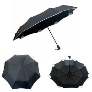 8K UV kháng pongee vành đai đêm phản chiếu dải điều khiển bằng tay gấp ô cho Mưa Mặt trời cho có thể gập lại Logo - Product Image 1