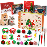 Calendrier de l'Avent pour chiens et chats avec boîte surprise pour animaux de compagnie, cadeau interactif pour les fêtes