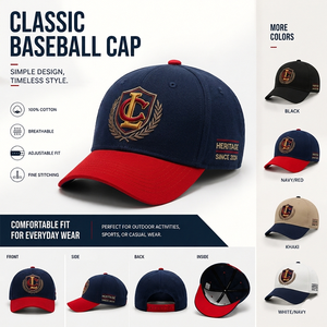 High Quality 6 <b>Panel</b> <b>Light</b> Weight Baseball Gorras Custom Embroidery Logo Waterproof Breathable Sporty Baseball Hat - Product Image 1