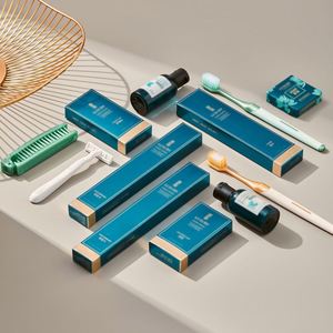 Lot de produits de toilette jetables écologiques en plastique pour hôtels, comprenant un ensemble de shampoing portable - Product Image 2