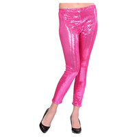 Leggings de Compression à paillettes rouges/noires pour femmes collants de danse à paillettes de Noël pour vêtements de scène Clubwear