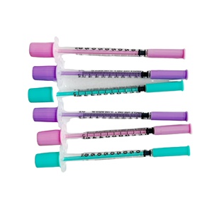 Jeringas de <span class=keywords><strong>Insulina</strong></span> Desechables y Estériles U-40 U-100 de <span class=keywords><strong>0.3</strong></span>, 0.5 y 1 ml con Aguja y Escala Clara, 100 Unidades por Caja, para la Mayoría de los Tipos de <span class=keywords><strong>Insulina</strong></span> - Product Image 1