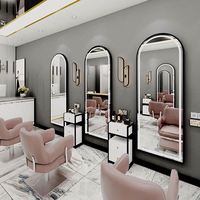 Miroir de Salon de Coiffure et de Maquillage LED Mural Doré Grand Format pour Salon de Beauté - Nouveauté !