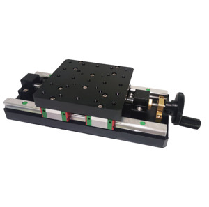 แท่นเลื่อนแบบแมนนวล LSSP-FG-300 ปรับแต่งได้ตามความต้องการ (OEM) รางสี่เหลี่ยม ขนาดพื้นที่วาง 125x125 มม. ระยะเคลื่อนที่ 300 มม. - Product Image 1
