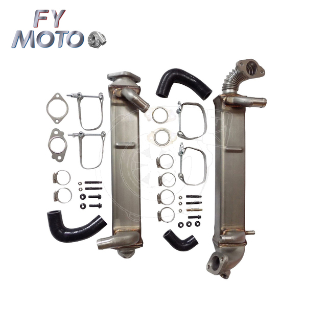 For 2008-2010 Ford Powerstroke 6.4L V8 Diesel Upgraded Horizontal Vertical Tubular EGR Cooler