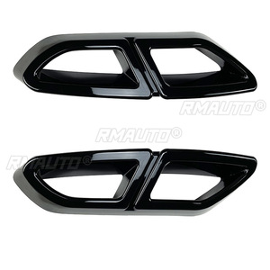 Couvre-pot d'échappement arrière de voiture noir brillant/aspect carbone pour Volkswagen Passat B8 2017-2019, accessoire de style automobile - Product Image 2