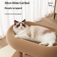 Lit pour chat intégré, griffoir, structure d'escalade, résistant à l'usure, en chanvre écologique, interactif, en carton
