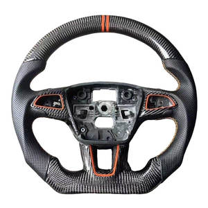Volant de <span class=keywords><strong>sport</strong></span> en cuir en fibre de carbone véritable forgé personnalisé pour Focus <span class=keywords><strong>Fiesta</strong></span> Mk7 ST Mk8 Mk4 <span class=keywords><strong>Mk3</strong></span> Mk2 - Product Image 6