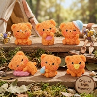 Figurines d'ours en résine miniatures en gros, adorables ornements d'ours en peluche pour la Saint-Valentin, miniatures de jardin féerique, décorations de micro-paysages