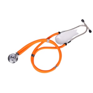 Stetoskop Kepala Baja Tahan Karat Paduan Seng Dua Tabung Dua Sisi Dua Membran Manual Medis Bersertifikasi CE Garansi 1 Tahun - Product Image 6