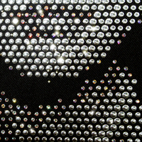 Pochoir de transfert de strass thermocollants, OEM/ODM avec cristaux Swarovski, feuille de motifs en strass thermocollants, pochoir de strass pour t-shirt