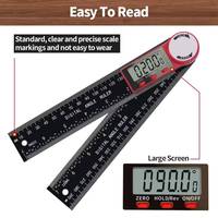 Steeltreks Hardware Hand Tools 2-in-1 Digital Ruler Electronic Goniometer Protractor Angle Finder Measuring Tool Other Hand Tool