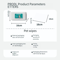 Lingettes antibactériennes écologiques en tissu non tissé pour chiens et chats - Éliminateur de taches de larmes et de cernes oculaires sans rinçage, désodorisant, sans parfum