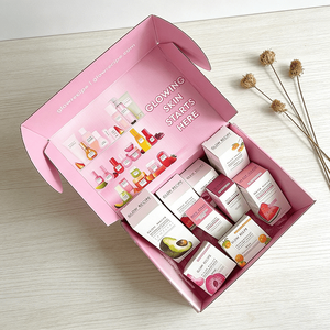 Boîtes en carton ondulé rose avec logo imprimé en couleur unie, emballages personnalisés pour produits de soin de la peau, solutions d'emballage pour l'expédition de colis de marque - Product Image 4