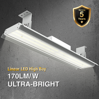 170lm/W pour éclairage linéaire à haute efficacité 150W/240W/320W, luminaires industriels en aluminium IP54 pour entrepôts, certifiés CE RoHS