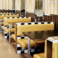 Tables et chaises personnalisées pour restaurants de restauration rapide, élégantes banquettes en bois de Malaisie PARA Restaurantes, ensembles de meubles de restaurant