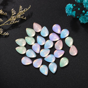 Strass en verre cristal en forme de goutte d'eau, dos plat, irisé, pour décorations d'ongles, accessoires de bijoux DIY, colorés et scintillants - Product Image 4