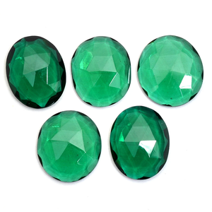 Tourmaline chromée 15x20mm, pierre précieuse ovale facettée, coupe cabochon rose, couleur hydro quartz, pierre semi-précieuse en vrac, coupe pour bijoux - Product Image 1