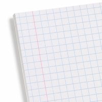 Cahier d'exercices quadrillé personnalisé 203x170mm, reliure agrafée, papier graphique, cahier scolaire à couverture souple, cahier d'écriture mathématique pour étudiants, vente en gros