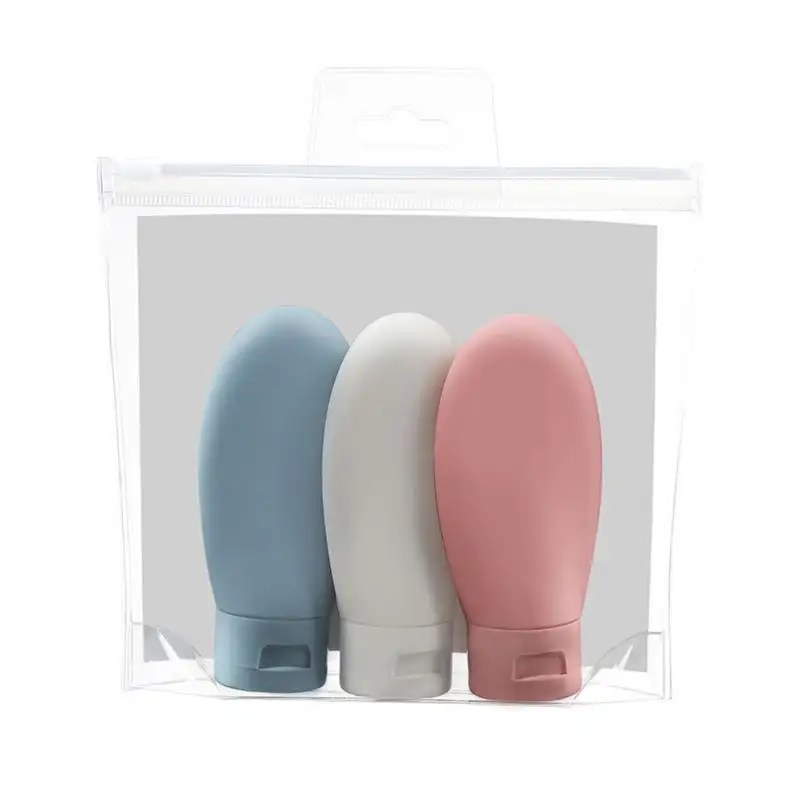 Mini bouteilles de toilette en Silicone pour hôtel en plein air, bouteilles de voyage compressibles