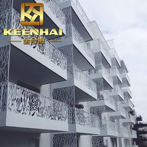 Multi-funzionale esterno taglio Laser decorativo in alluminio balcone schermo con struttura a telaio
