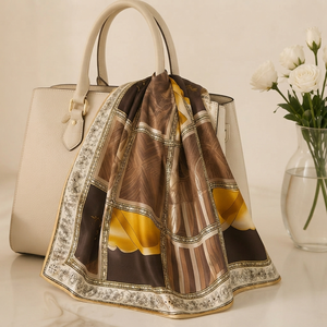 Custom Digital Printed 100% Silk Square Scarf Neck Scarf Bag Decoration Personalized Luxury Silk Scarf Any Size ODM Manufacturer - Product Image 4