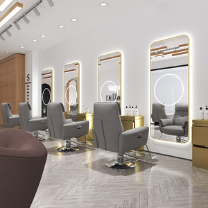 <span class=keywords><strong>Parrucchieri</strong></span> all'ingrosso di fabbrica di Design di lusso leggero con luci specchietti a Led sulle pareti dei saloni di capelli specchi - Product Image 3
