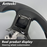 Volant sport personnalisé en fibre de carbone véritable avec écran LED intelligent pour Dodge Ram 1500 2500 3500 TRX