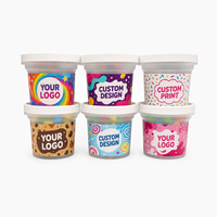 Nouvelle Tendance : Pots à glace 3.5g 7g, Pots à bonbons gélifiés en forme de fleur, Étiquettes, Seauets vides pour crème fraîche, Pots à bonbons 3.5g