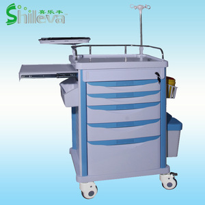 รถเข็นพยาบาลโรงพยาบาล Joyful Abundance รุ่น SLV-C4010 อเนกประสงค์ พร้อมลิ้นชักและถาดสำหรับใช้ทางการแพทย์ - Product Image 1