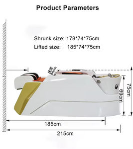 Cama de champú de salón eléctrica automática más nueva con terapia de agua de cabeza de Spa, masaje y vaporizador-Silla de lavado de cabello para Spa de belleza - Product Image 6