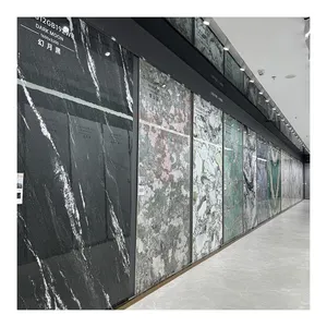 Popular Design 1200*2400MM Marble Look Sintered Stone Slabs High Glossy For Wall Flooring Format Big Size Slab Porcelain Tile