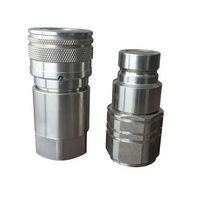 ISO16028 hydraulique 3/4, connecteur de tuyau de tuyau à face plate galvanisé de 1/2 pouces NPT raccord rapide en acier galvanisé en acier inoxydable