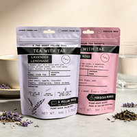 Sachet d'emballage alimentaire Mylar haute barrière refermable et résistant à l'humidité avec logo personnalisé, en feuille d'aluminium, pour le stockage du thé, avec trou de suspension