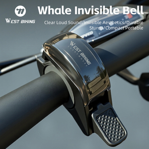 WEST BIKING Sonnette de vélo invisible <span class=keywords><strong>à</strong></span> installation facile en alliage d'aluminium, son clair et fort, accessoires pour vélos de montagne et de route - Product Image 1