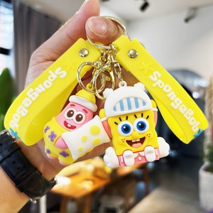 Cartone animato carino partito <span class=keywords><strong>SpongeBob</strong></span> SquarePants portachiavi creativo stella granchio Boss portachiavi uomo e donna ciondolo borsa - Product Image 3
