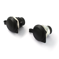 Prise réseau RJ45 de type rond montée en surface Capuchon anti-poussière monté sur panneau en alliage de zinc en laiton noir/argent Accessoires de connecteur