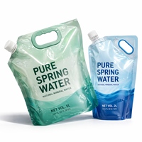 Pochettes souples personnalisées avec bec verseur, en aluminium et PEHD, pour liquides, 200 ml, 1 L, 2 L