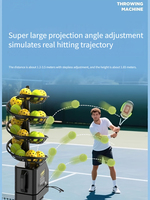 Machine de service automatique de pickleball, lanceur d'entraînement à vitesse et angle réglables pour adultes sur le terrain, toutes saisons