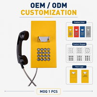 Téléphone réseau PoE blindé à clavier métallique couleur personnalisée pour les prisons et les établissements correctionnels, téléphone d'urgence SIP IP VoIP