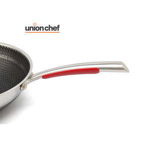 <span class=keywords><strong>Wok</strong></span> de Acero Inoxidable de 32 cm, Ecológico, Antiadherente, Libre de PFOA, con Tapa de Vidrio Triple, Utensilios de Cocina de Metal <span class=keywords><strong>para</strong></span> Gas e Inducción - Product Image 5