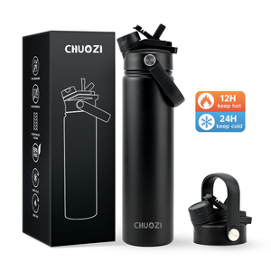 Borraccia Termica Sportiva Personalizzabile 25oz 24oz 18oz, <span class=keywords><strong>Bottiglia</strong></span> da Viaggio Isolata, Thermos Sottovuoto <span class=keywords><strong>in</strong></span> <span class=keywords><strong>Acciaio</strong></span> Inox per Palestra - Product Image 1