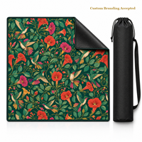 Tapis de Mahjong Hummingbird Trumpet Sans Règles, 31,5x31,5 pouces, Tapis de poker, Tapis de Mahjong avec sac, Tissu de Mahjong, Tapis pour tuiles de Mahjong